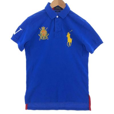 古着 ラルフローレン Ralph Lauren POLO RALPH LAUREN CUSTOM FIT ビッグポニー 半袖 ラガーシャツ メンズS /eaa382045 【中古】 【240526】 【SS2409_30%】