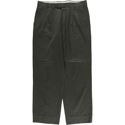 古着 イヴサンローラン Yves Saint Laurent ストライプ柄 ツータック