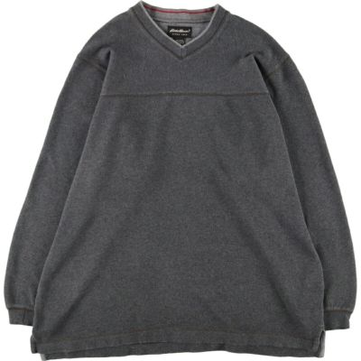 古着 エディーバウアー Eddie Bauer Vネック コットンニット