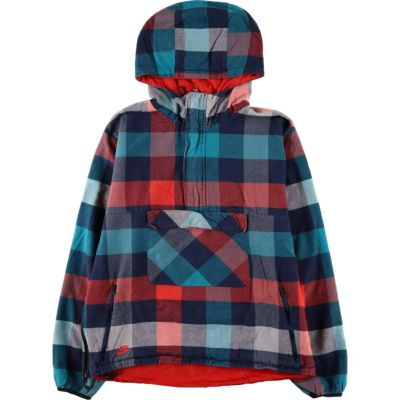 古着 00年代 ナイキ NIKE チェック柄 リバーシブル アノラックパーカ