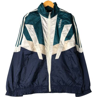 古着 90年代 アディダス adidas TEAM ナイロンジャケット メンズL相当