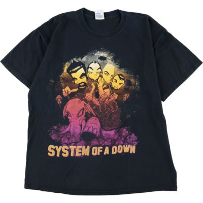 SYSTEM OF A DOWN システムオブアダウン TOXIC TWINS TOXICITY 両面プリント バンドTシャツ バンT メンズL /eaa359232
