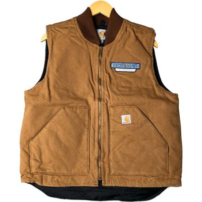 古着 カーハート Carhartt クラシックベスト ペイント 中綿入り ダック
