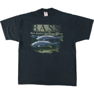 古着 90年代 ジャージーズ Jerzees 魚柄 プリントTシャツ メンズ