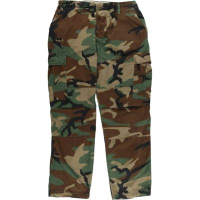 古着 迷彩柄 ウッドランドカモ リップストップ ミリタリー カーゴ