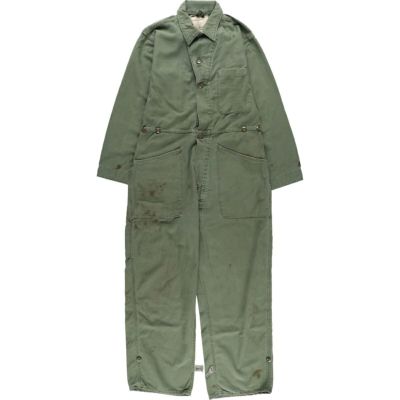 古着 80年代 米軍実品 長袖 オールインワン つなぎ USA製 MEIDUM
