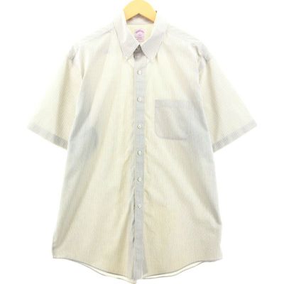 古着 ブルックスブラザーズ Brooks Brothers 346 半袖 ボタンダウン チェックシャツ メンズL相当 /eaa549706 【中古】 【250516】
