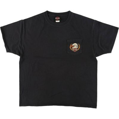古着 00年代～ ハーレーダビッドソン Harley-Davidson Hanes ヘインズ 鷲柄 イーグル柄 バックプリント モーターサイクル バイクTシャツ メンズXL相当 /eaa536353 【中古】 【250512】