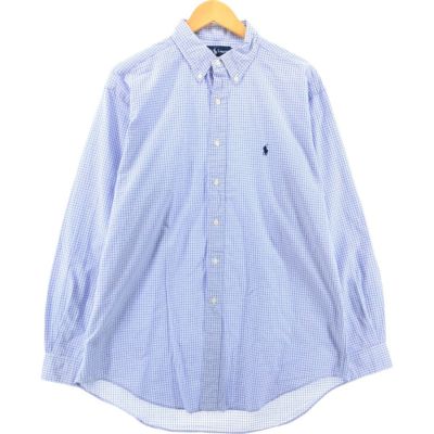 古着 ラルフローレン Ralph Lauren YARMOUTH 長袖 ボタンダウンチェックシャツ メンズL相当 /eaa548307 【中古】 【250516】