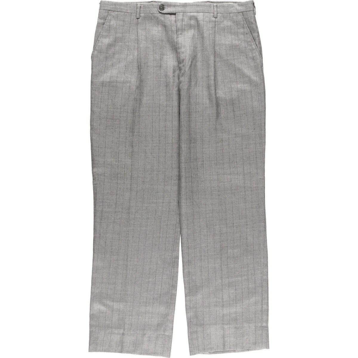 90s ARMANI COLLEZIONI ウールスラックス グレー ワンタック 古着 アルマーニ ARMANI COLLEZIONI ワンタック ウールパンツ