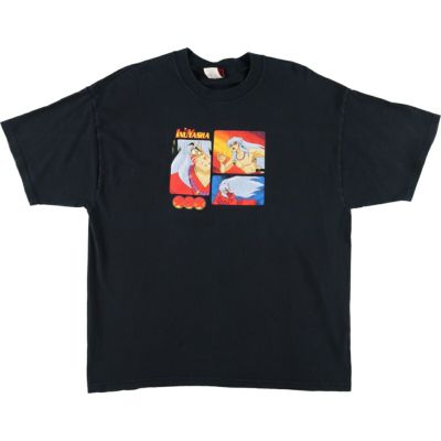 古着 00年代 犬夜叉 キャラクタープリントTシャツ メンズL /evb002126