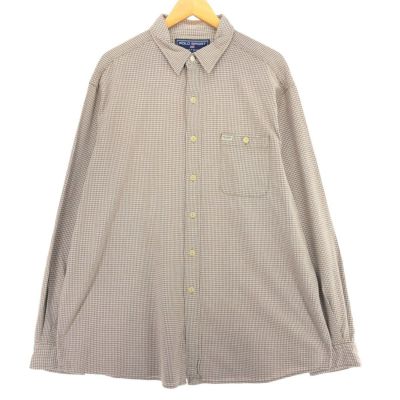 古着 90年代 ラルフローレン Ralph Lauren RRL ダブルアールエル 第一期 三つ星タグ 長袖 コットンチェックシャツ メンズXL  ヴィンテージ /evb001503 【中古】【V2210】 【221013】 | 古着屋JAM（ジャム）