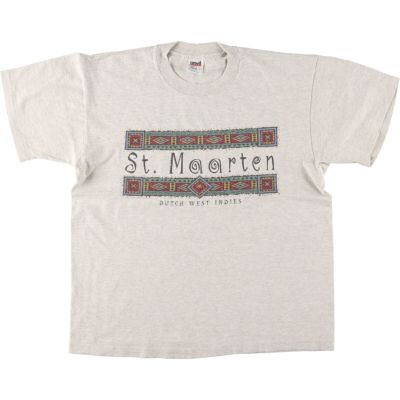 古着 90年代 アンビル Anvil St Maarten シントマールテン プリントTシャツ USA製 メンズL ヴィンテージ /eaa452140 【中古】 【240530】 【SS2409_30%】