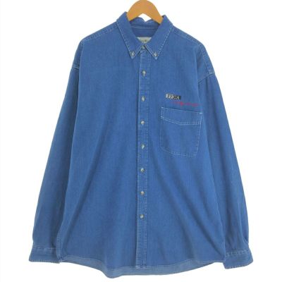 古着 00年代 エディーバウアー Eddie Bauer 長袖 ボタンダウンデニムシャツ メンズXL相当 /eaa502220 【中古】 【241115】