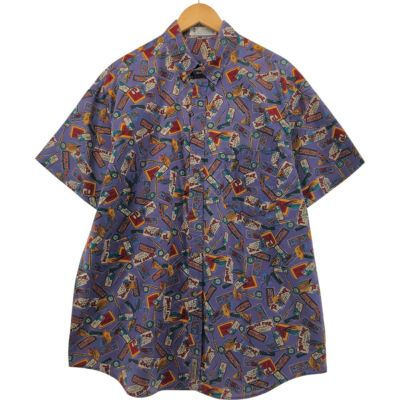 古着 90年代 コロンビア Columbia 総柄 半袖 コットンシャツ メンズXL相当 ヴィンテージ /eaa549762 【中古】 【250518】