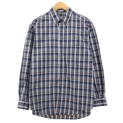 古着 エディーバウアー Eddie Bauer 長袖 ボタンダウンチェックシャツ メンズM相当 /eaa503119 【中古】 【241117】