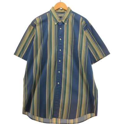 古着 90年代 エルエルビーン L.L.Bean 半袖 コットン ストライプシャツ メンズL相当 ヴィンテージ /eaa549759 【中古】 【250517】