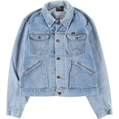 古着 70年代 ラングラー Wrangler バックプリント デニムジャケット Gジャン USA製 メンズL相当 ヴィンテージ /evb029350 【中古】 【250517】