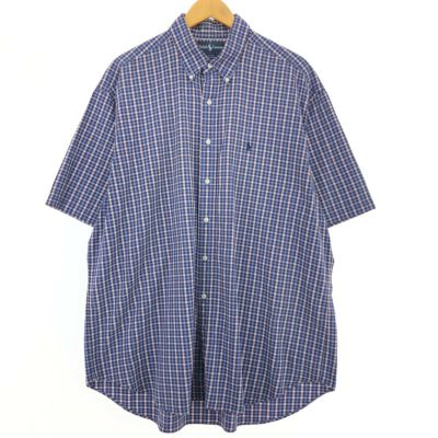古着 ラルフローレン Ralph Lauren BLAKE マドラスチェック 半袖