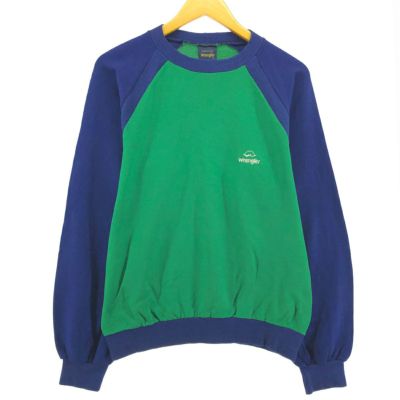 ラグランスリーブ　ビンテージ　古着　メンズ　ロンT スウェット　ウエアハウス 古着 70年代 ラングラー Wrangler ロゴスウェットシャツ