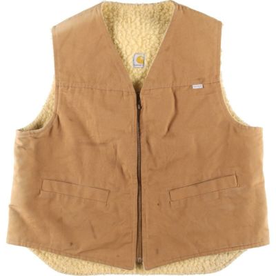 古着 70年代 カーハート Carhartt プリントタグ ダック地ベスト USA製