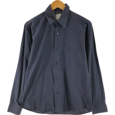 古着 90年代 アニエスベー agnes b. HOMME PARIS 長袖 コットンストライプシャツ メンズS相当 ヴィンテージ /eaa549667 【中古】 【250517】 【ADEL/アデル】