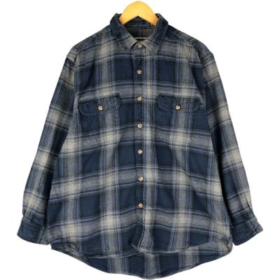 古着 フィールドアンドストリーム FIELD&STREAM オンブレチェック 長袖