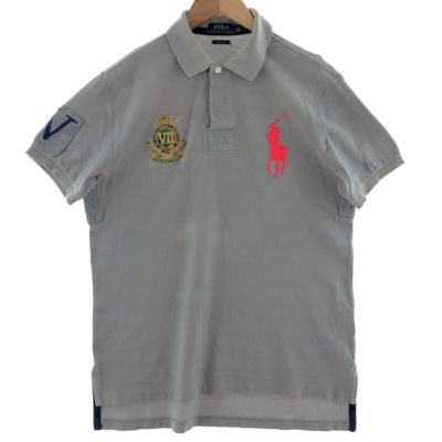 古着 ラルフローレン Ralph Lauren POLO RALPH LAUREN CUSTOM FIT ビッグポニー 半袖 ラガーシャツ メンズM /eaa381476 【中古】 【240601】 【SS2409_30%】
