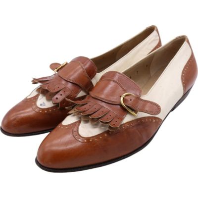 古着 フェラガモ Salvatore Ferragamo ウイングチップ キルトローファー イタリア製 7 レディース24.0cm相当 /saa011654 【中古】 【241118】 【ADEL/アデル】