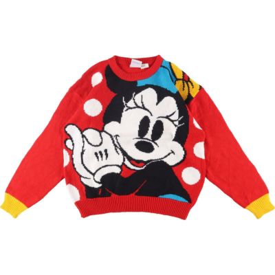 古着 Mickey＆Co. MINNIE MOUSE ミニーマウス アクリルニットセーター