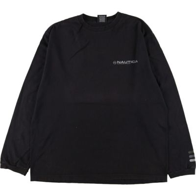 古着 ノーティカ NAUTICA 両面プリント ロングTシャツ ロンT メンズL