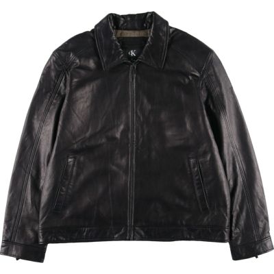 古着 カルバンクライン Calvin klein レザージャケット メンズXL