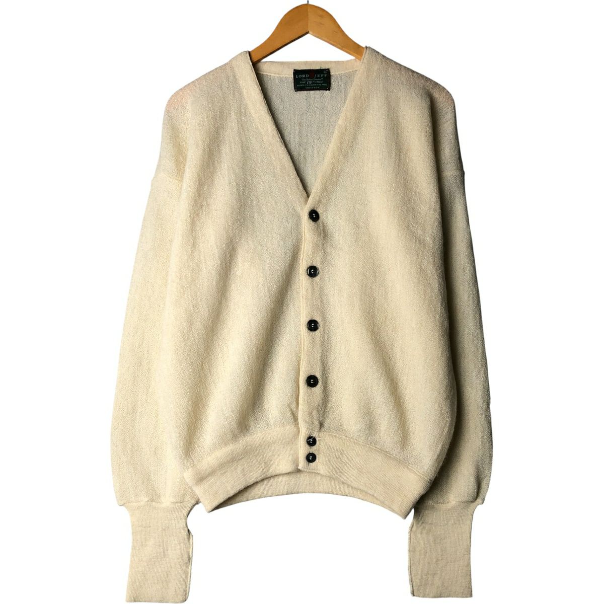 古着 LORD JEFF アルパカ混 モヘア混 ウールニットカーディガン USA製