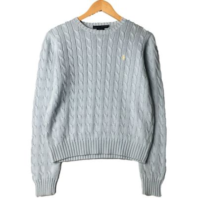古着 ラルフローレン Ralph Lauren ケーブル編み コットンニット