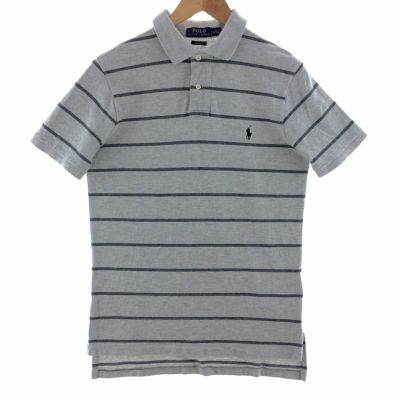 古着 ラルフローレン Ralph Lauren POLO RALPH LAUREN CUSTOM FIT 半袖 ボーダー ポロシャツ メンズM /eaa381318 【中古】 【240602】 【SS2409_30%】