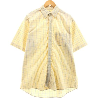 古着 ブルックスブラザーズ Brooks Brothers 346 半袖 ボタンダウン チェックシャツ メンズL相当 /eaa549725 【中古】 【250517】