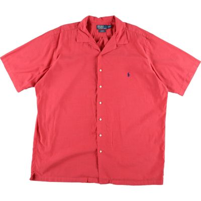 Ralph Lauren CURHAM リネン 開襟シャツ ポロラルフローレン 水色 青 ライトブルー 半袖 ループカラー