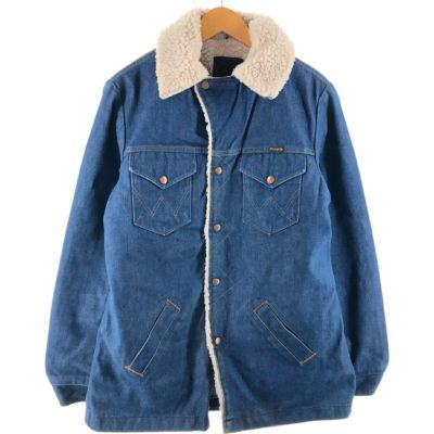 古着 70年代 ラングラー Wrangler WRANGE COAT ランチコート デニムボアジャケット USA製 メンズL ヴィンテージ  /evb004327 【中古】 【240210】 | 古着屋JAM（ジャム）