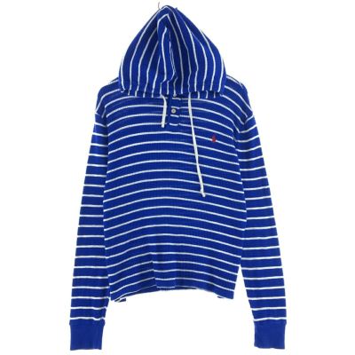 古着 ラルフローレン Ralph Lauren POLO by Ralph Lauren ボーダー柄 スウェットハーフボタンパーカー メンズM相当 /eaa381042 【中古】 【241102】