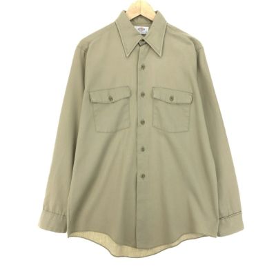 古着 90年代 ディッキーズ Dickies 長袖 ワークシャツ USA製
