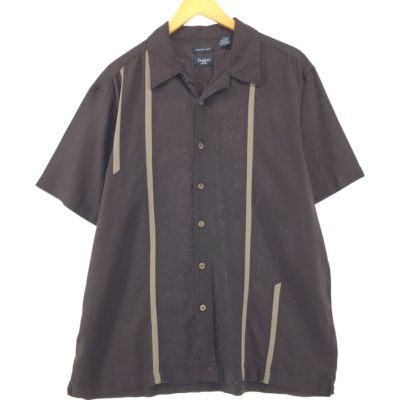 古着 ハガー HAGGAR オンブレチェック オープンカラー 半袖