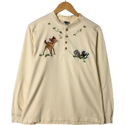 古着 90年代 DISNEY CATALOG BAMBI バンビ ヘンリーネック