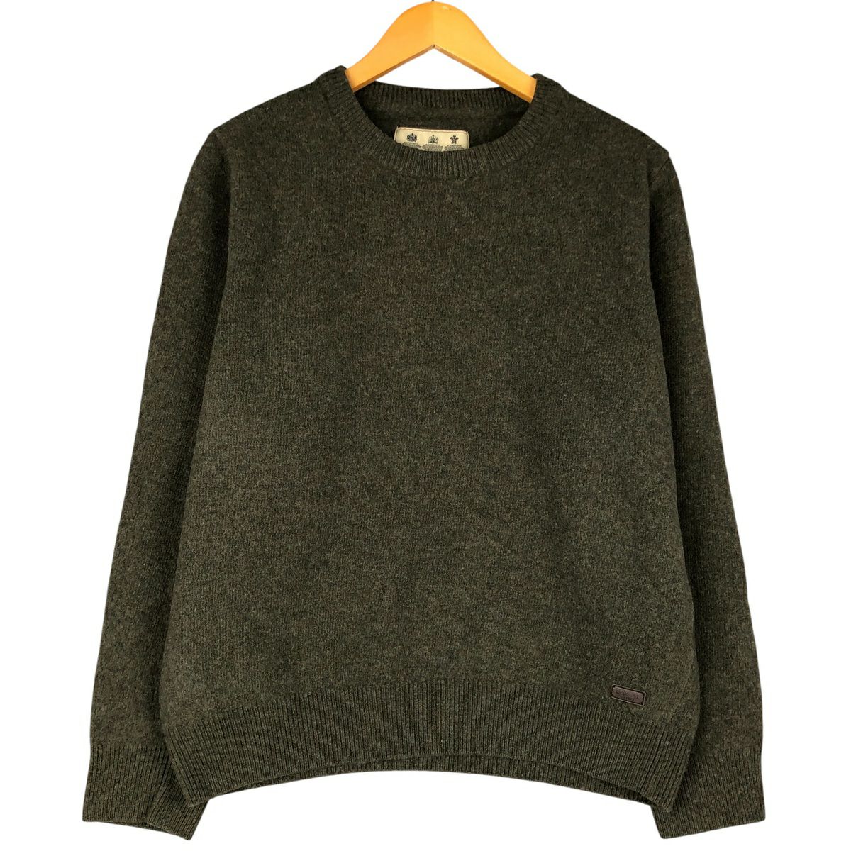 【美品】バブアー・長袖ウール・ニット・セーター・2000年製・3ワラント・M 古着 バブアー Barbour 3ワラント ウールニットセーター メンズXL相当