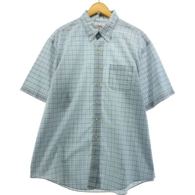 古着 ブルックスブラザーズ Brooks Brothers 346 半袖 ボタンダウン チェックシャツ メンズXL相当 /eaa549702 【中古】 【250522】