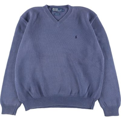 古着 ラルフローレン Ralph Lauren POLO RALPH LAUREN 総柄 Vネック