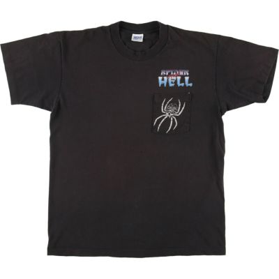古着 90年代 アンビル Anvil SPIDER FROM HELL バック 大判 プリントTシャツ USA製 メンズL ヴィンテージ /eaa452958 【中古】 【240603】 【SS2409_30%】