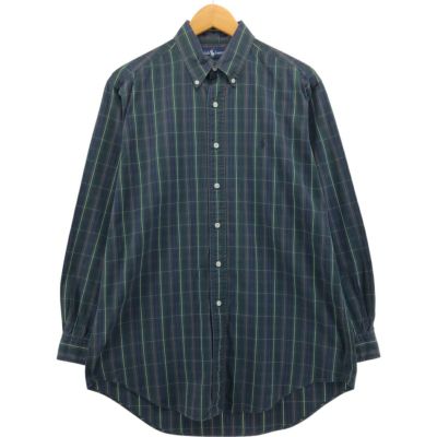 古着 ラルフローレン Ralph Lauren YARMOUTH 長袖 ボタンダウンチェックシャツ メンズM相当 /eaa550409 【中古】 【250523】