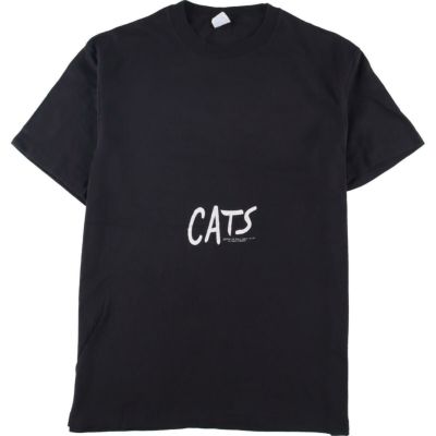 古着 80年代 アンビル anvil CHED CATS キャッツ 両面 プリントTシャツ