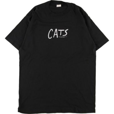 古着 80年代 CATS キャッツ プリントTシャツ メンズL ヴィンテージ
