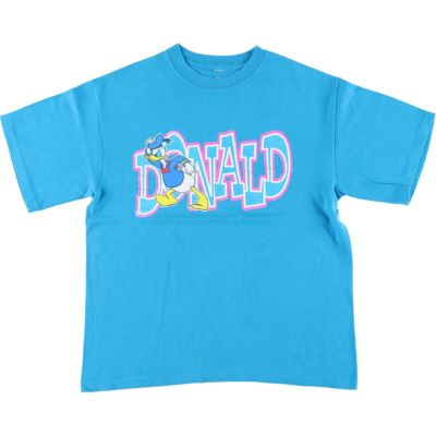 古着 90年代 DONALD DUCK ドナルドダック アニメ キャラクタープリントTシャツ メンズM相当 ヴィンテージ /eaa552219 【中古】 【250524】
